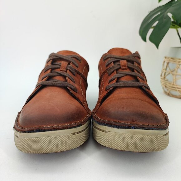 Clarks Men\'s Lace-up Oxford Casual Brown Leather Shoes Size 9.5M main image 7